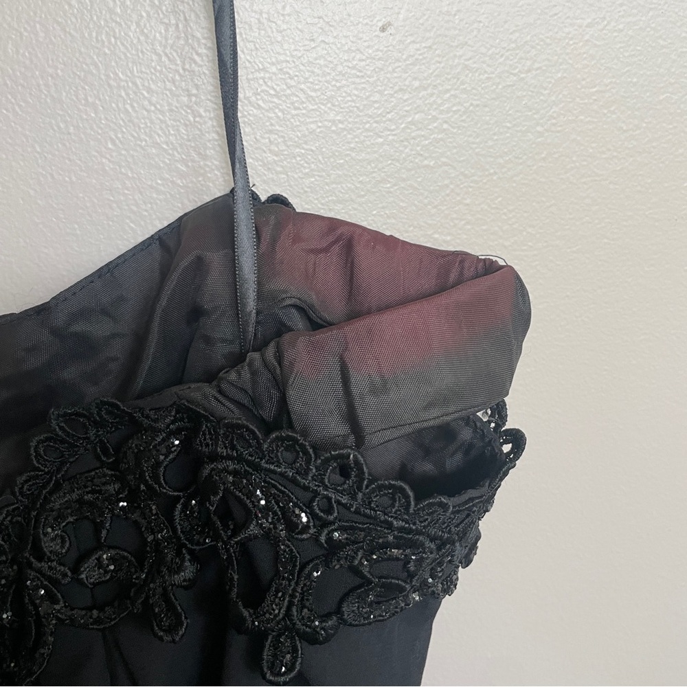 Vintage Jessica McClintock Gunne Sax Black Evening Dress Size 18 - Picture 10 of 12